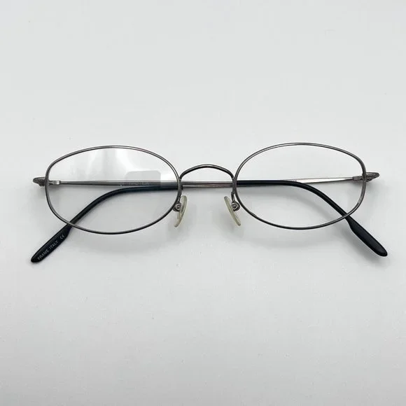 Nautica N7077 031 Full Thin Eyeglass Frame Oval Gunmetal Gray 47-19-135 Italy